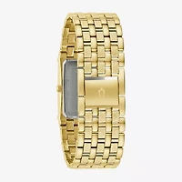 Bulova Diamond Mens Gold Tone Bracelet Watch 97f52
