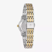 Bulova Classic Womens Two Tone Stainless Steel Bracelet Watch 98p115