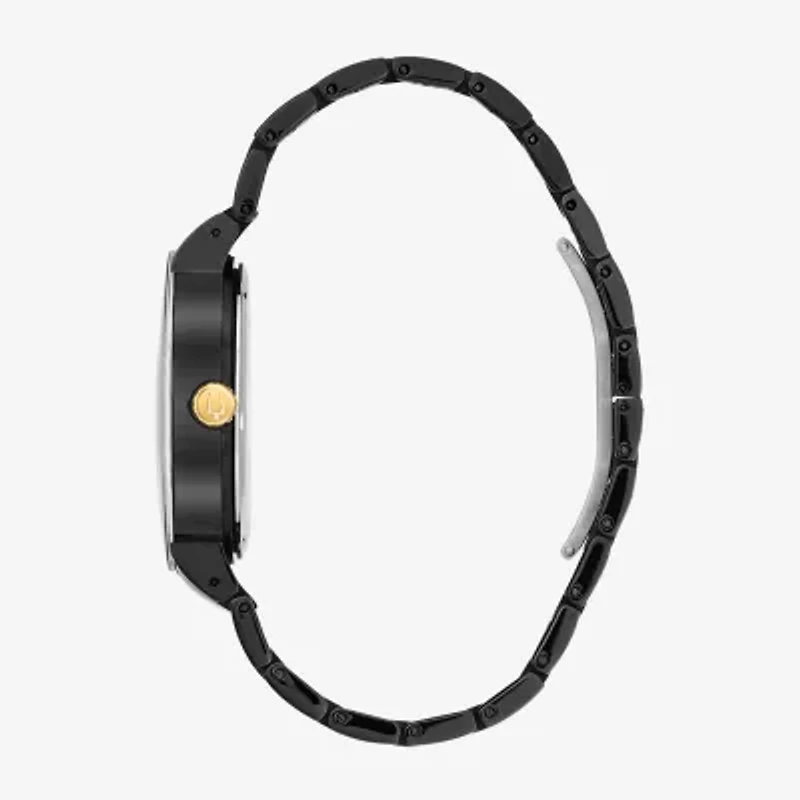 Bulova Futuro Mens Black Stainless Steel Bracelet Watch 98c124