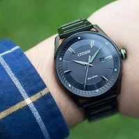 Citizen Mens Black Stainless Steel Bracelet Watch Bm6985-55e