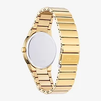 Citizen Axiom Mens Gold Tone Stainless Steel Bracelet Watch Bm7582-56e