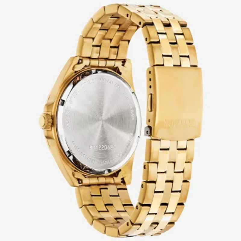 Citizen Quartz Mens Gold Tone Stainless Steel Bracelet Watch Bi5052-59e