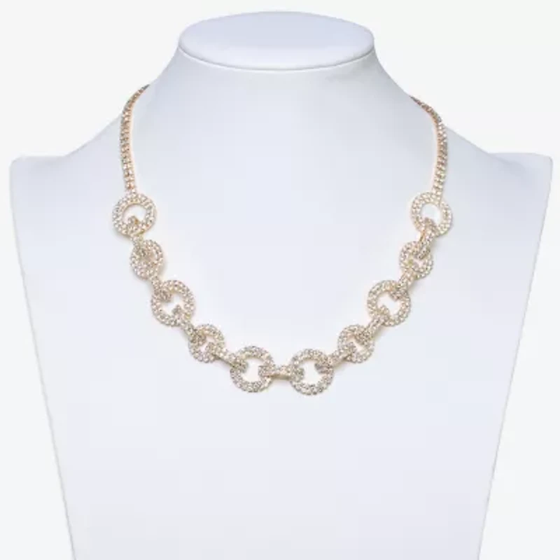 Bold Elements Gold Tone Womens 14 Inch Link Necklace
