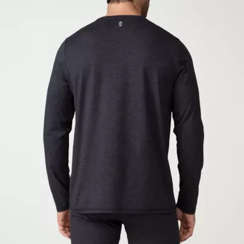 Free Country Mens Cloud Knit Base Layer Crew Neck Long Sleeve Thermal Shirt