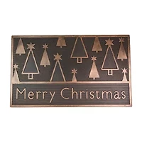 Northlight Black And Gold Merry Indoor Rectangular Doormat