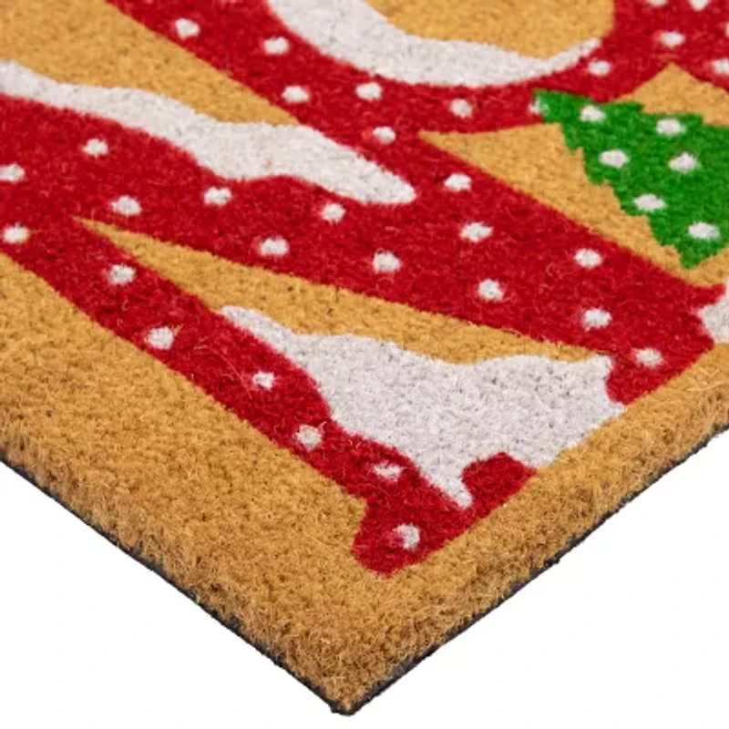 Northlight Noel Natural Coir Indoor Rectangular Doormat