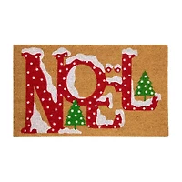 Northlight Noel Natural Coir Indoor Rectangular Doormat