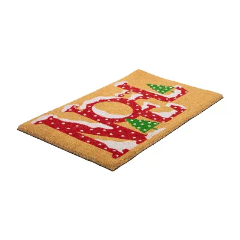 Northlight Noel Natural Coir Indoor Rectangular Doormat