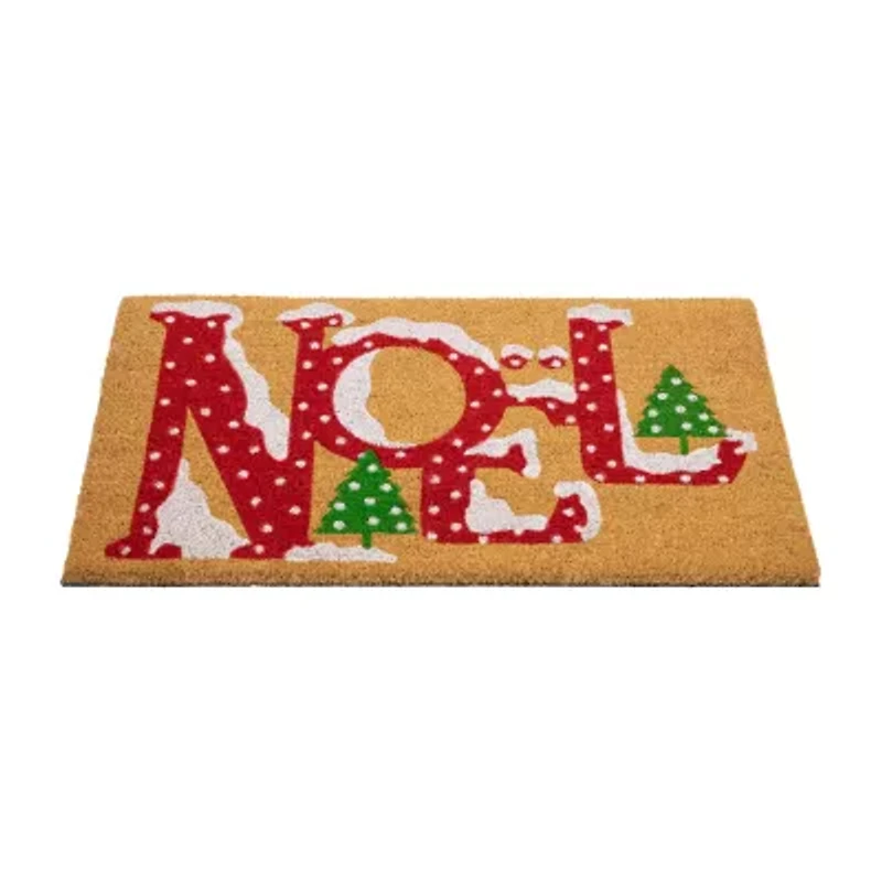 Northlight Noel Natural Coir Indoor Rectangular Doormat