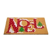 Northlight Noel Natural Coir Indoor Rectangular Doormat