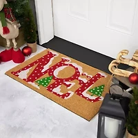 Northlight Noel Natural Coir Indoor Rectangular Doormat