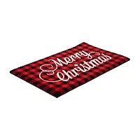 Northlight Plaid Natural Coir Indoor Rectangular Doormat