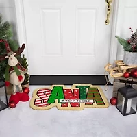 Northlight Santa Stop Here Indoor Rectangular Doormat