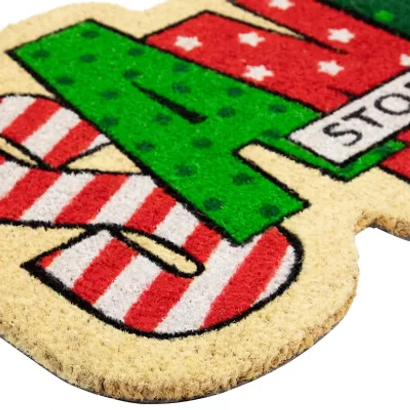 Northlight Santa Stop Here Indoor Rectangular Doormat