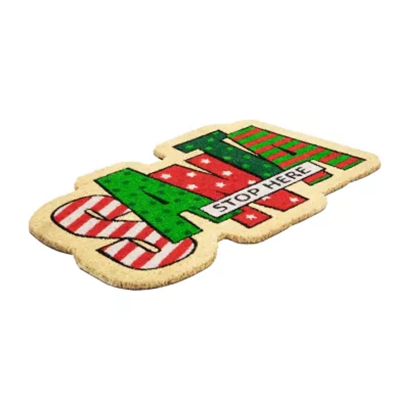 Northlight Santa Stop Here Indoor Rectangular Doormat