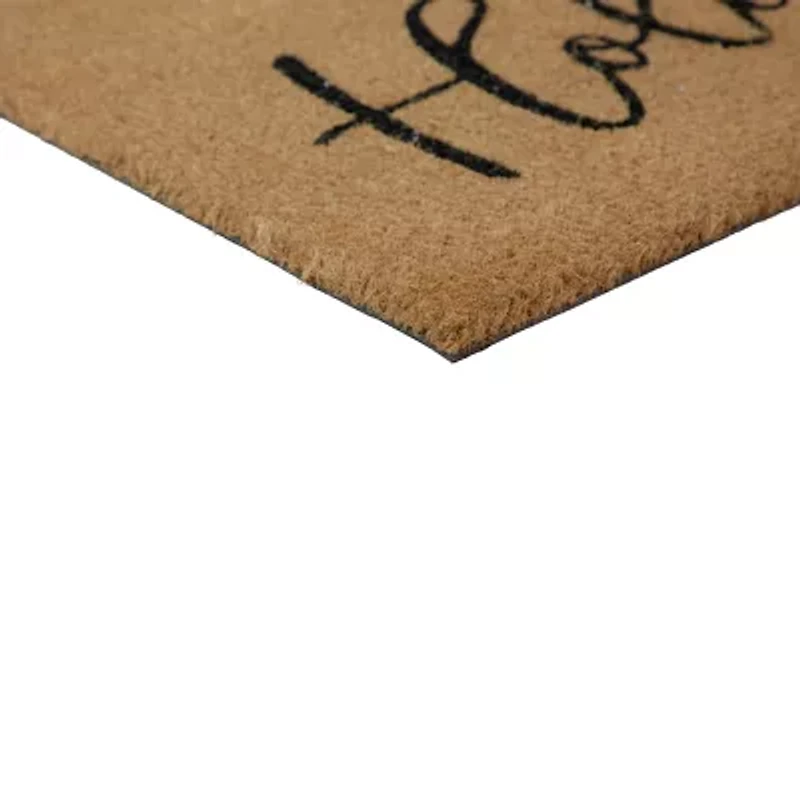 Northlight Coir Happy Holidays Indoor Rectangular Doormat