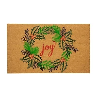 Northlight Coir Joy Wreath Indoor Rectangular Doormat