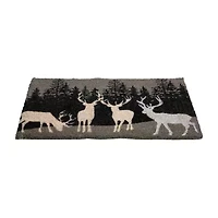 Northlight Coir Forest Reindeer Indoor Rectangular Doormat