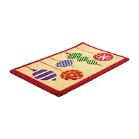 Northlight Tan Brown And Red Coir Indoor Rectangular Doormat