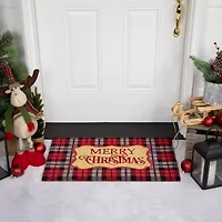 Northlight Red And Black Plaid Merry Indoor Rectangular Doormat