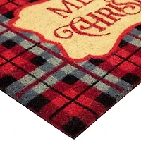 Northlight Red And Black Plaid Merry Indoor Rectangular Doormat