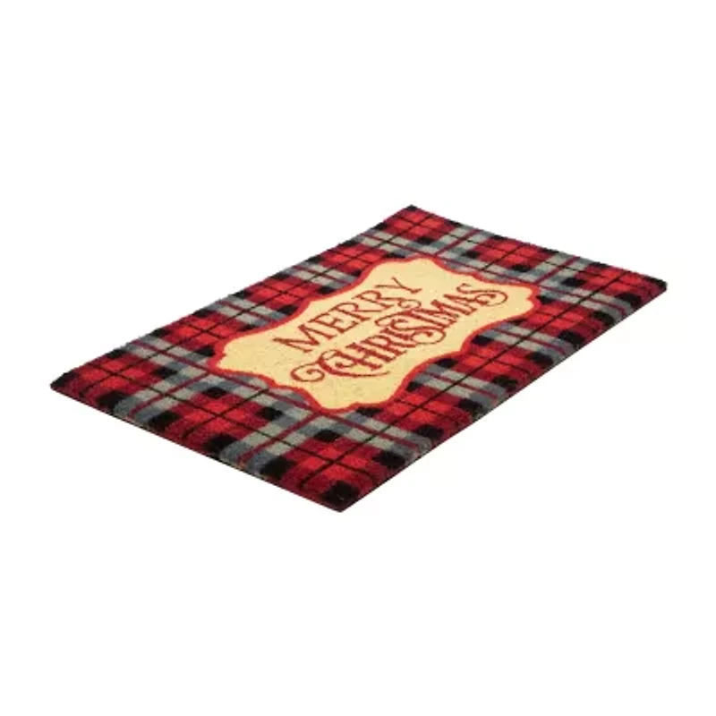 Northlight Red And Black Plaid Merry Indoor Rectangular Doormat