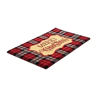Northlight Red And Black Plaid Merry Indoor Rectangular Doormat