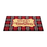 Northlight Red And Black Plaid Merry Indoor Rectangular Doormat
