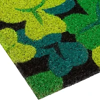 Northlight Coir Green Shamrock Outdoor Rectangular Doormat