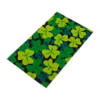 Northlight Coir Green Shamrock Outdoor Rectangular Doormat