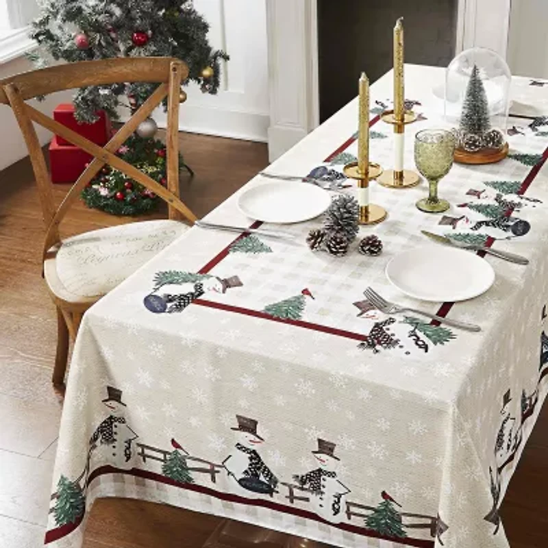 Avanti Country Snowman Tablecloth