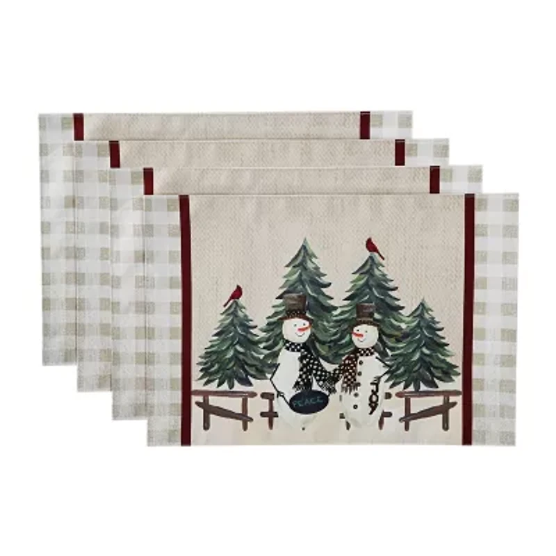 Avanti Country Snowman 4-pc. Placemat