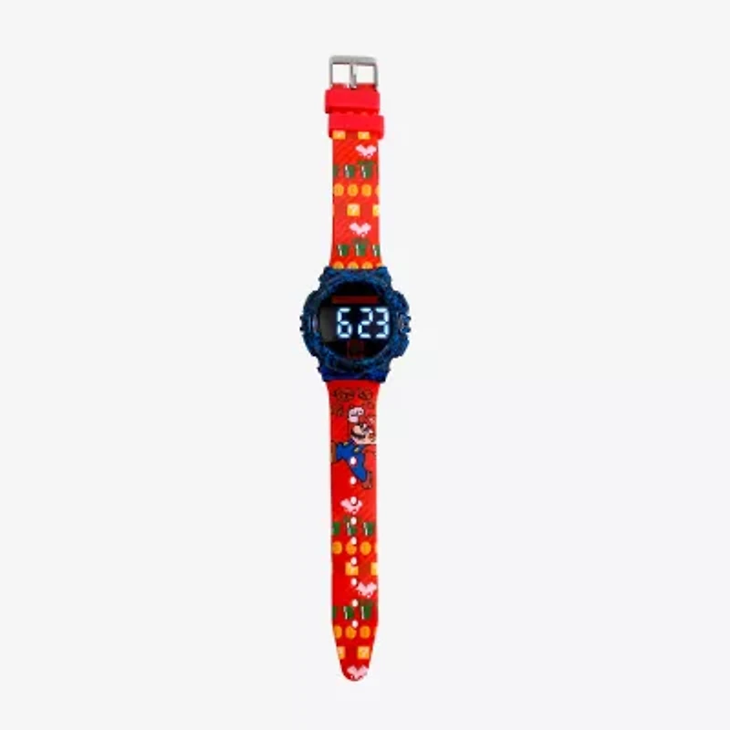 Nintendo Super Mario Boys Multicolor Strap Watch Gsm4283jc
