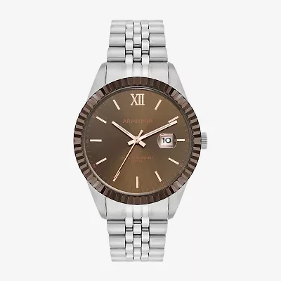 Armitron Mens Silver Tone Stainless Steel Bracelet Watch 20/5521bnsv