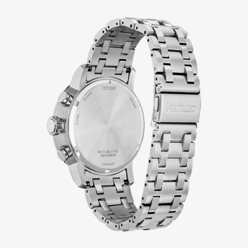 Drive from Citizen Weekender Mens Chronograph Silver Tone Stainless Steel Bracelet Watch Ca0851-56x