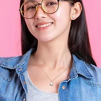 Womens White Cultured Freshwater Pearl 10K White Gold Cushion 2-pc. Jewelry Set