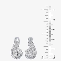 Diamond Blossom (G / Si2) Womens 2 CT. T.W. Lab Grown White 10K Gold Drop Earrings