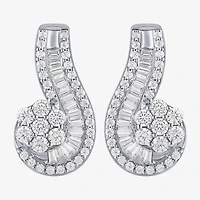 Diamond Blossom (G / Si2) Womens 2 CT. T.W. Lab Grown White 10K Gold Drop Earrings