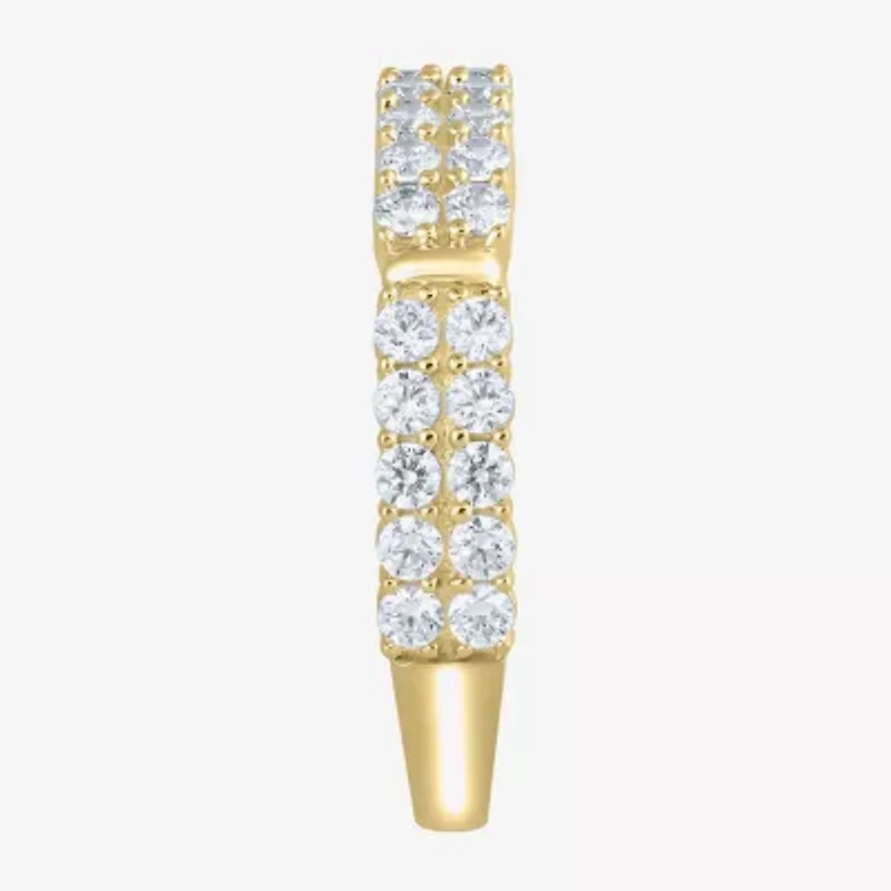 Womens 2MM 1 CT. T.W. Natural White Diamond 10K Gold Anniversary Wedding Band
