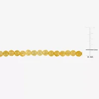 Womens Yellow Citrine 18K Gold Over Silver 17 Inch Beaded Necklace