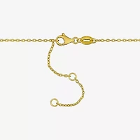 Womens Yellow Citrine 18K Gold Over Silver 16 1/2 Inch Beaded Necklace