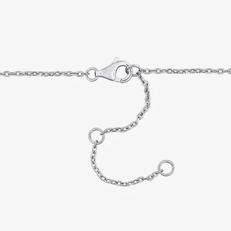 Womens Genuine White Topaz Sterling Silver Beaded Bracelet