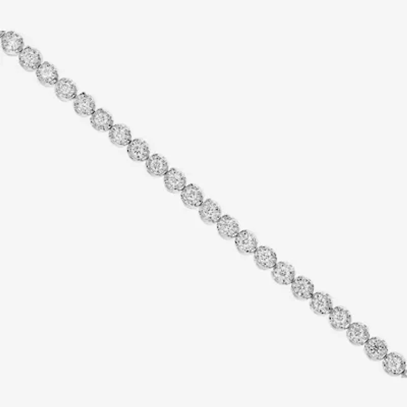 Effy  (H-I / Si1) Womens 1 CT. T.W. Lab Grown White Diamond Sterling Silver 7 Inch Tennis Bracelet