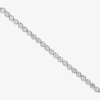 Effy  (H-I / Si1) Womens 1 CT. T.W. Lab Grown White Diamond Sterling Silver 7 Inch Tennis Bracelet