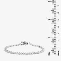 Effy  (H-I / Si1) Womens 1 CT. T.W. Lab Grown White Diamond Sterling Silver 7 Inch Tennis Bracelet