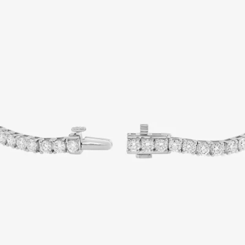 Effy  (G / Vs1-Vs2) Womens 5 CT. T.W. Lab Grown White Diamond 14K White Gold 7.25 Inch Tennis Bracelet