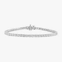 Effy  (G / Vs1-Vs2) Womens 5 CT. T.W. Lab Grown White Diamond 14K White Gold 7.25 Inch Tennis Bracelet