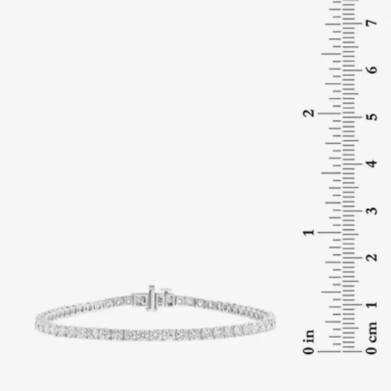 Effy  (G / Vs1-Vs2) Womens 5 CT. T.W. Lab Grown White Diamond 14K White Gold 7.25 Inch Tennis Bracelet