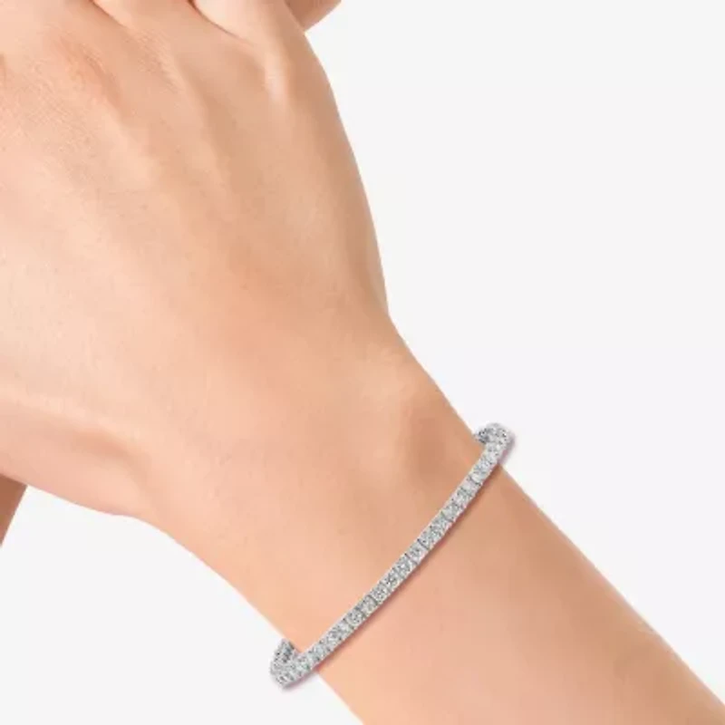 Effy  (G / Vs1-Vs2) Womens 5 CT. T.W. Lab Grown White Diamond 14K White Gold 7.25 Inch Tennis Bracelet