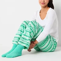 Sleep Chic Womens Fleece Petite Pajama Pants